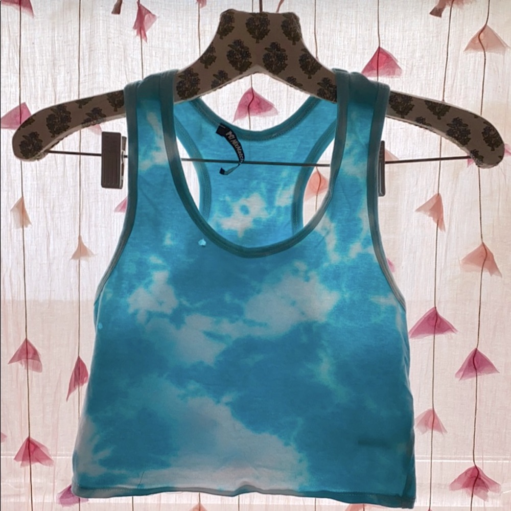 Tye dye cropped tank top
